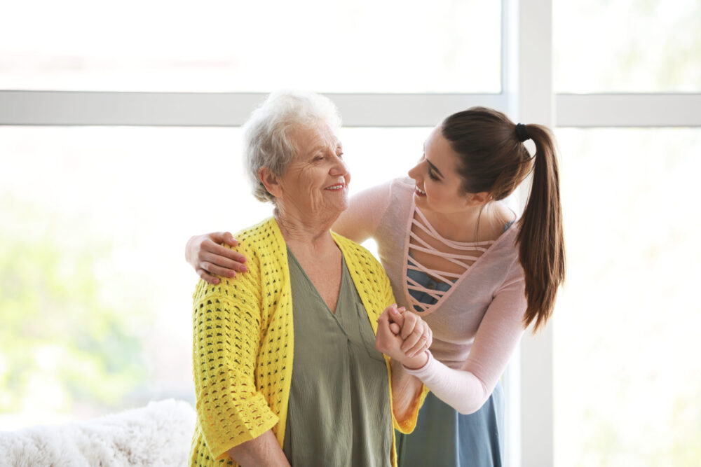 grandmother with granddaughter